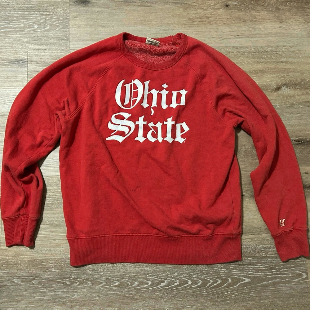 HOMAGE Red Ohio State Sweatshirt